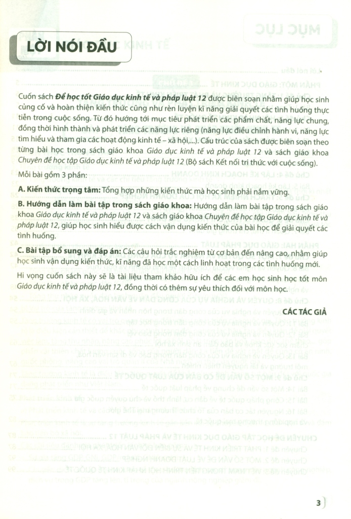 ĐỂ HỌC TỐT GIÁO DỤC KINH TẾ VÀ PHÁP LUẬT LỚP 12 (Kết nối tri thức với cuộc sống)